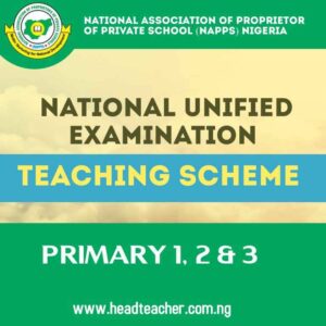 NAPPS Primary Scheme of Work 1-2-3